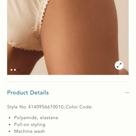 Anthropologie Saddle Up Embroidered Brief Panty New Wtag - Picture 4 of 6